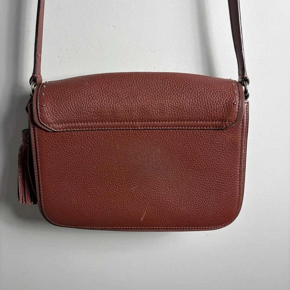 Kate Spade West Street Kenway Crossbody Bag Pebbled Leather Port Brown Studded